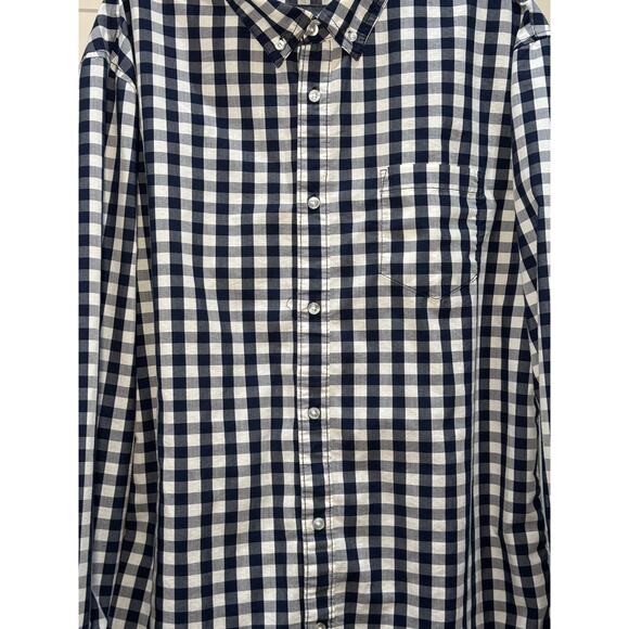 Lee Premium Quality Blue/White Check Men's XL Long Sleeve Shirt - Picture 3 of 12